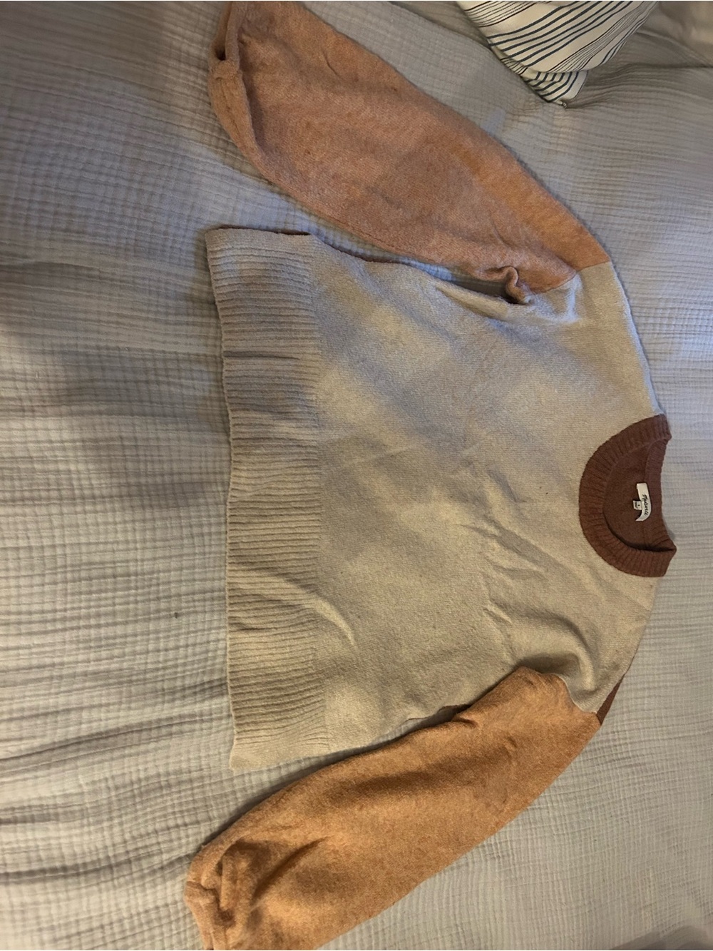 Madewell Women’s Crewneck Sweater - Beige and Rust